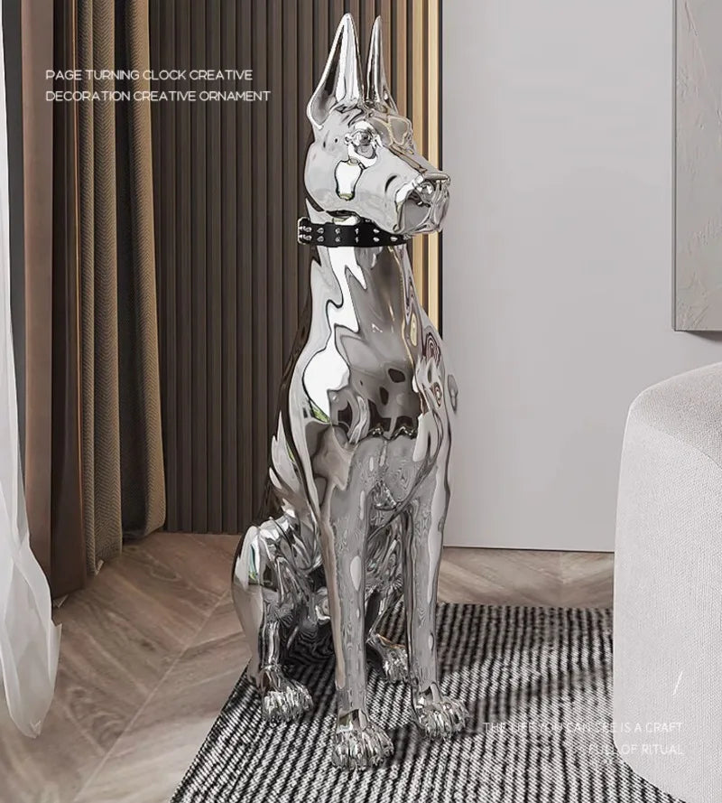 Dog Sculptures Statue Large Luxury Creative Figurines Modern Nordic Figurine Living Room Sculpture Sofa Beside Home Decoration