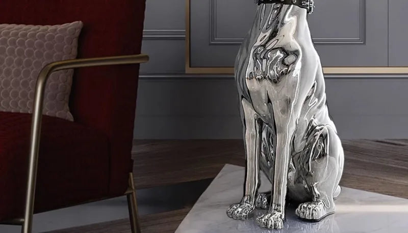 Dog Sculptures Statue Large Luxury Creative Figurines Modern Nordic Figurine Living Room Sculpture Sofa Beside Home Decoration