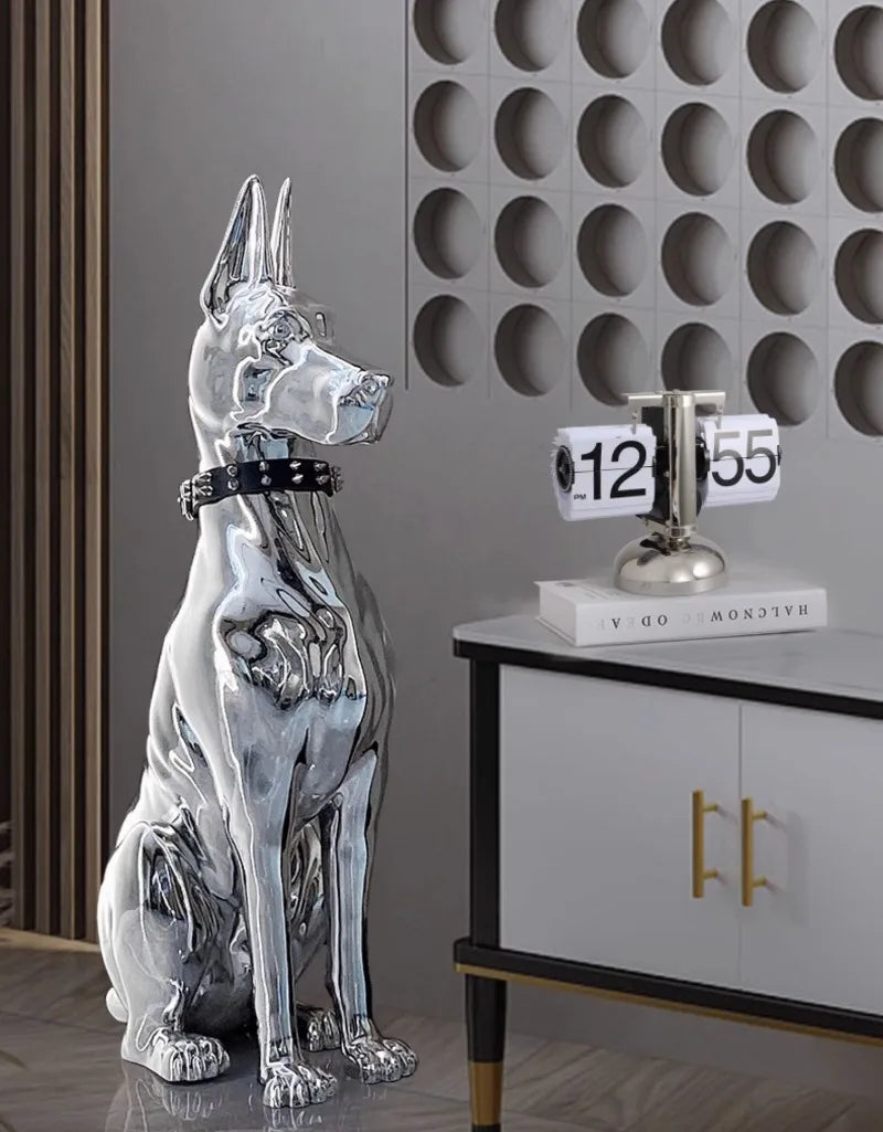 Dog Sculptures Statue Large Luxury Creative Figurines Modern Nordic Figurine Living Room Sculpture Sofa Beside Home Decoration