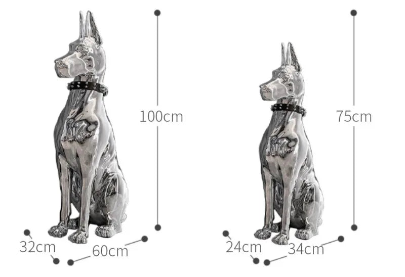 Dog Sculptures Statue Large Luxury Creative Figurines Modern Nordic Figurine Living Room Sculpture Sofa Beside Home Decoration