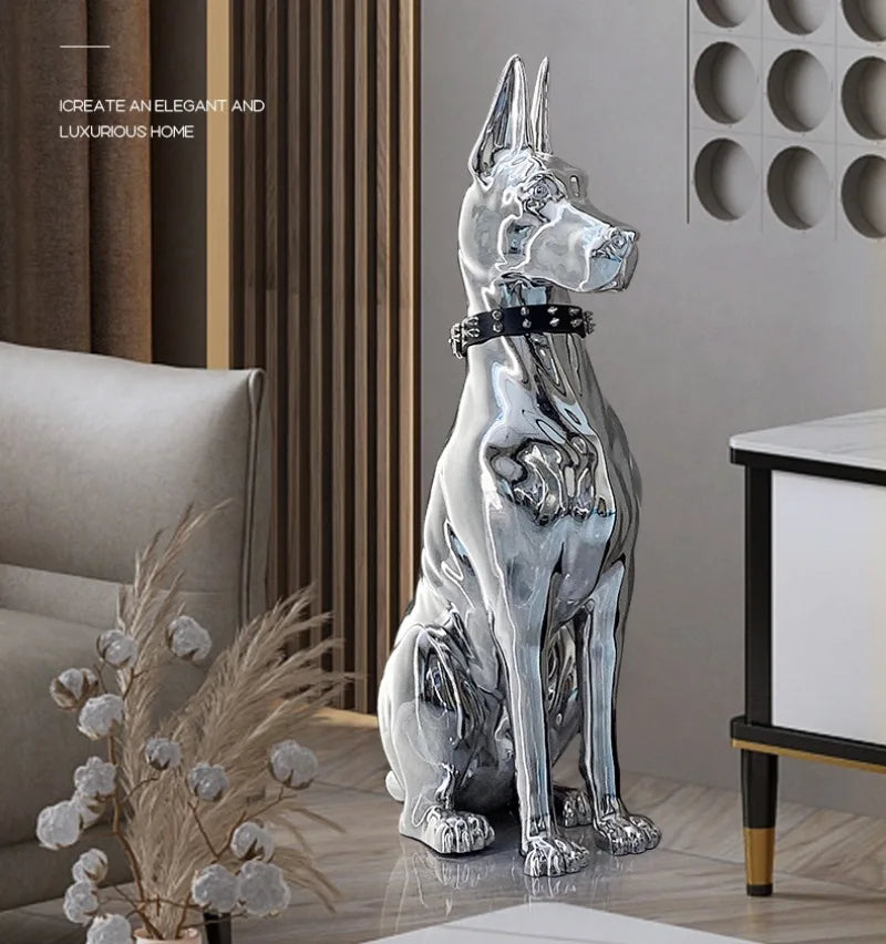 Dog Sculptures Statue Large Luxury Creative Figurines Modern Nordic Figurine Living Room Sculpture Sofa Beside Home Decoration