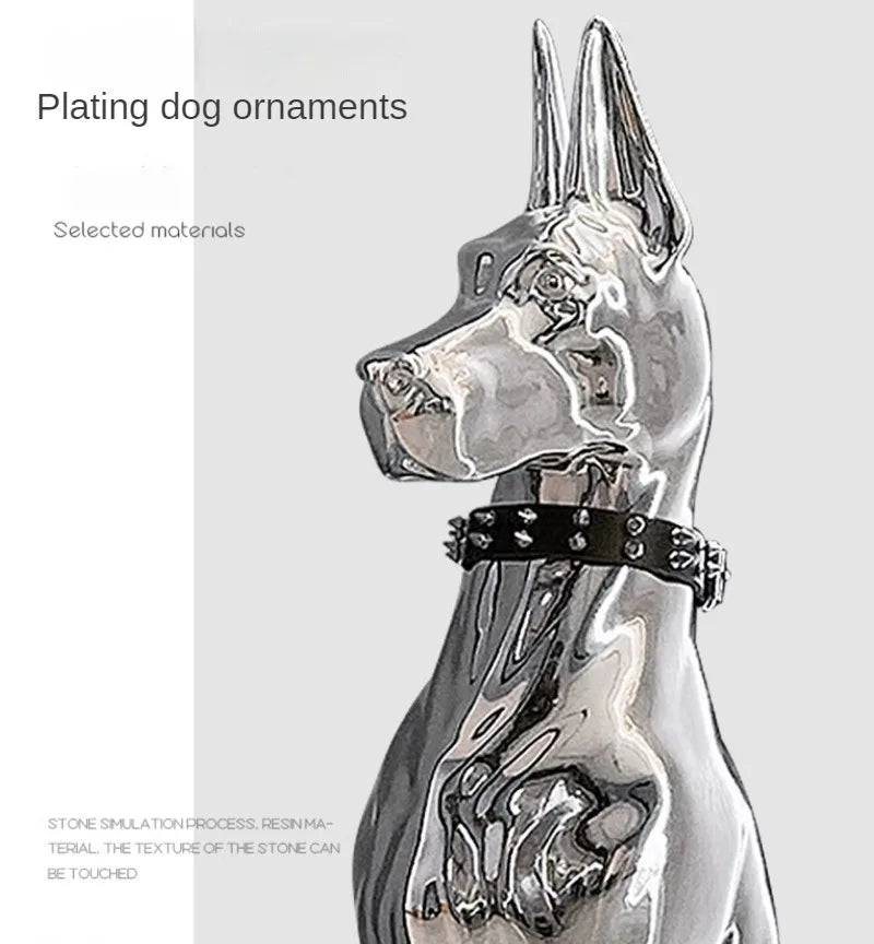 Dog Sculptures Statue Large Luxury Creative Figurines Modern Nordic Figurine Living Room Sculpture Sofa Beside Home Decoration